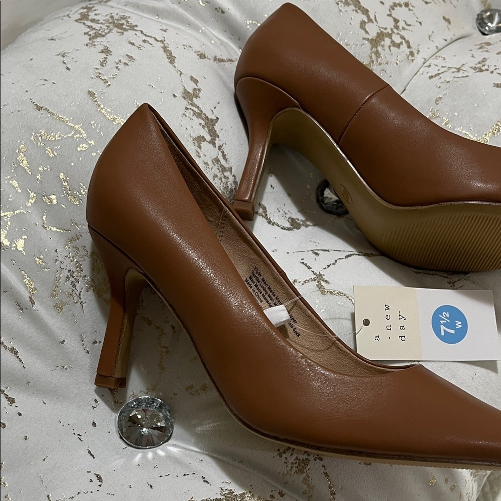 a new day Tan Pointed-Toe Classic Pumps - Picture 2 of 6